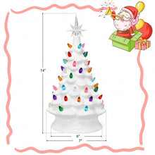 Load image into Gallery viewer, 14" Pre-Lit Hand-Painted Ceramic Tabletop Christmas Tree