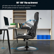 Load image into Gallery viewer, Rocking Gaming Chair Height Adjustable Swivel Racing Style Rocker -White