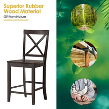 Load image into Gallery viewer, 24" 2 Pack Rubber Wood Frame Kitchen Chairs