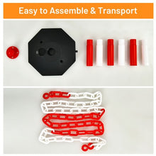 Load image into Gallery viewer, 6 Pack 34" Traffic Delineator Poles with 5FT Chains and Fillable Base-White