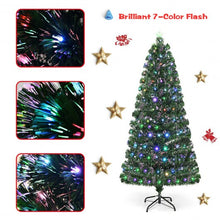 Load image into Gallery viewer, 5' / 6' / 7' Fiber Optic Artificial Christmas Tree with LED Lights-7'