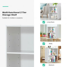Load image into Gallery viewer, 2 Tier Open Night Stand End Table Sofa Side Storage Furniture-White