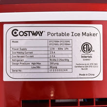 Load image into Gallery viewer, Mini Portable Compact Electric Ice Maker Machine-Red