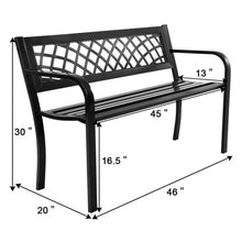 Load image into Gallery viewer, Patio Park Garden Bench Outdoor Deck Steel Frame