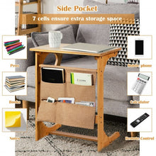 Load image into Gallery viewer, Bamboo Sofa Table End Table Bedside Table with Storage Bag