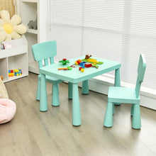 Load image into Gallery viewer, 3-Piece Toddler Multi Activity Play Dining Study Kids Table and Chair Set-Green