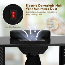 Load image into Gallery viewer, Manicure Nail Table Steel Frame Beauty Spa Salon Workstation w/Drawers