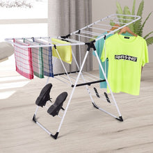 Load image into Gallery viewer, White Portable Laundry Clothes Storage Drying Rack