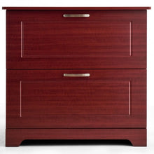Load image into Gallery viewer, 2-Drawer Lateral File Cabinet w/ Adjustable Pole-Brown