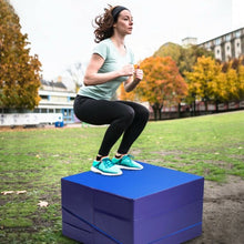 Load image into Gallery viewer, Tumbling Incline Gymnastics Exercise Folding Wedge Ramp Mat-Blue