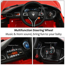 Load image into Gallery viewer, 12V Remote Control Maserati Licensed Kids Ride on Car-Red