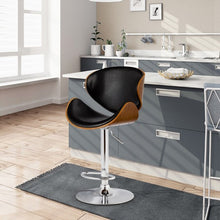 Load image into Gallery viewer, 1 PC Adjustable Swivel Bentwood Bar Stool