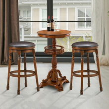 Load image into Gallery viewer, Set of 2 29" Swivel Leather Padded Dining Bar Stool