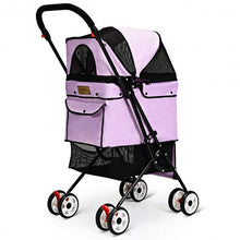 Load image into Gallery viewer, Pet Foldable Cage Stroller For Cat And Dog-Pink