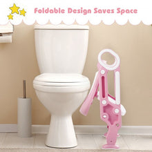 Load image into Gallery viewer, Potty Training Toilet Seat w/ Step Stool Ladder-Pink