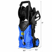 Load image into Gallery viewer, 1800W 2030PSI Electric Pressure Washer Cleaner with Hose Reel-Blue