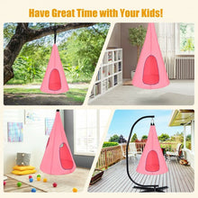Load image into Gallery viewer, 32" Kids Nest Swing Chair Hanging Hammock Seat for Indoor and Outdoor-Pink