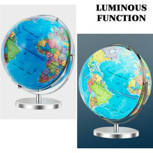 Load image into Gallery viewer, 13" Illuminated World Globe 720° Rotating Map with LED Light