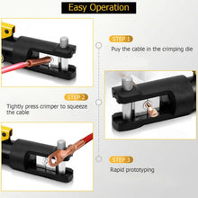 Load image into Gallery viewer, 16 Ton Cable Lug Hydraulic Wire Terminal Crimper with Dies