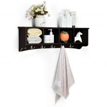 Load image into Gallery viewer, Hanging Entryway Shelf Coat Rack Wall Mounted Storage Cabinets-Brown