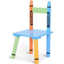 Load image into Gallery viewer, 3 pcs Playroom Crayon Kids Table & Chairs Set