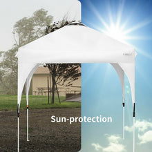 Load image into Gallery viewer, 6.6 x 6.6 FT Pop Up Height Adjustable Canopy Tent with Roller Bag-White