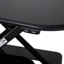 Load image into Gallery viewer, 2-Tier Sit to Stand Desk with Keyboard Tray Deck-Black