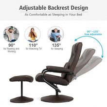 Load image into Gallery viewer, Recliner Chair Swivel Armchair Lounge-Brown