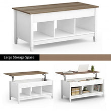 Load image into Gallery viewer, Lift Top Coffee Table with Hidden Storage Compartment-White