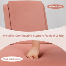 Load image into Gallery viewer, Velvet Accent Chair with Rubber Wood Legs for Living Room-Pink