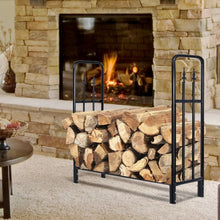 Load image into Gallery viewer, 4' Outdoor Heavy Duty Steel Firewood Wood Storage Rack