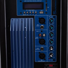 Load image into Gallery viewer, 2000 W Dual 12" 2-Way Powered Speakers with Bluetooth