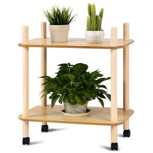 Load image into Gallery viewer, 2 Tier Rolling Utility Storage Rack Serving Cart
