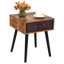 Load image into Gallery viewer, Mid-Century End Accent Bedside Table-Brown