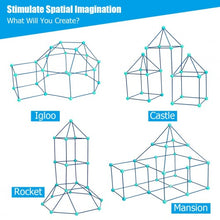 Load image into Gallery viewer, 81 Pieces Kids Crazy Construction Fort Building Kit