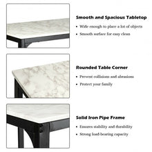 Load image into Gallery viewer, 3 Piece Counter Height Dining Set Faux Marble Table-White