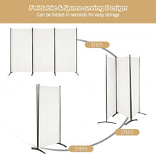 Load image into Gallery viewer, 3-Panel Room Divider Folding Privacy Partition Screen for Office Room-White