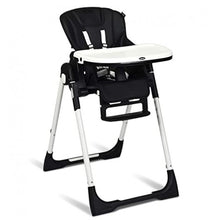 Load image into Gallery viewer, Foldable High chair with Multiple Adjustable Backrest-Black
