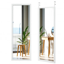 Load image into Gallery viewer, Wood Frame Full Length Hanging Mirror-White