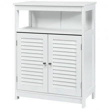 Load image into Gallery viewer, Wood Freestanding Bathroom Storage Cabinet with Double Shutter Door-White