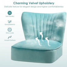 Load image into Gallery viewer, Armless Accent Chair Modern Velvet Leisure Chair-Green