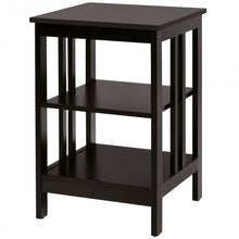 Load image into Gallery viewer, 3-tier Side Table Nightstand with Stable Structure-Espresso