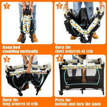 Load image into Gallery viewer, 4-in-1 Convertible Portable Baby Playard with Changing Station-Blue