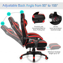 Load image into Gallery viewer, Adjustable Gaming Chair with Footrest for Home Office-Red