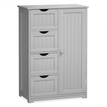 Load image into Gallery viewer, Standing Indoor Wooden Cabinet with 4 Drawers-Gray