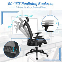 Load image into Gallery viewer, Height Adjustable Ergonomic High Back Mesh Office Chair with Hange-Black