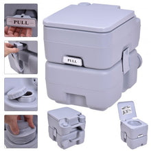 Load image into Gallery viewer, 5 Gallon 20 L Outdoor / Indoor Potty Commode Portable Flush Toilet-Gray