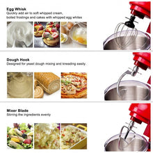 Load image into Gallery viewer, 4.3 Qt 550 W Tilt-Head Stainless Steel Bowl Electric Food Stand Mixer-Red