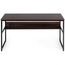Load image into Gallery viewer, 55" Computer Desk Writing Table Workstation Home Office with Bookshelf-Espresso