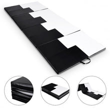 Load image into Gallery viewer, Gymnastics Mat Folding Portable Exercise Aerobics Exercise Mat-Black & White